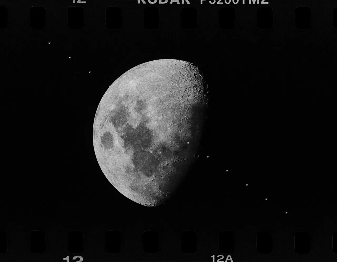 ISS crossing the moon